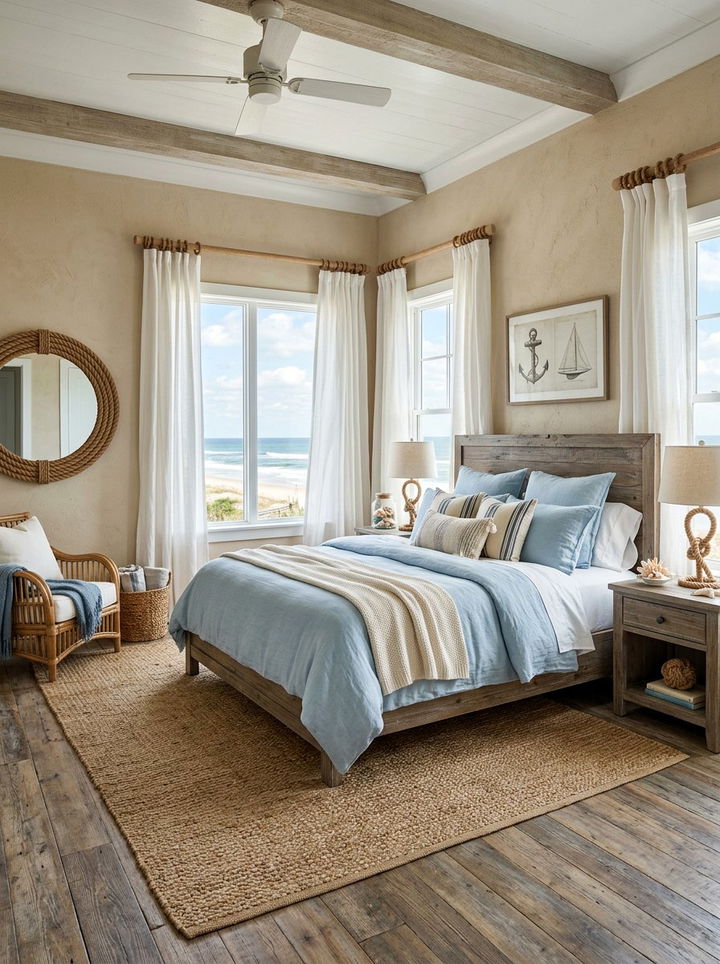 Coastal beige bedroom - 30 bedroom beige walls