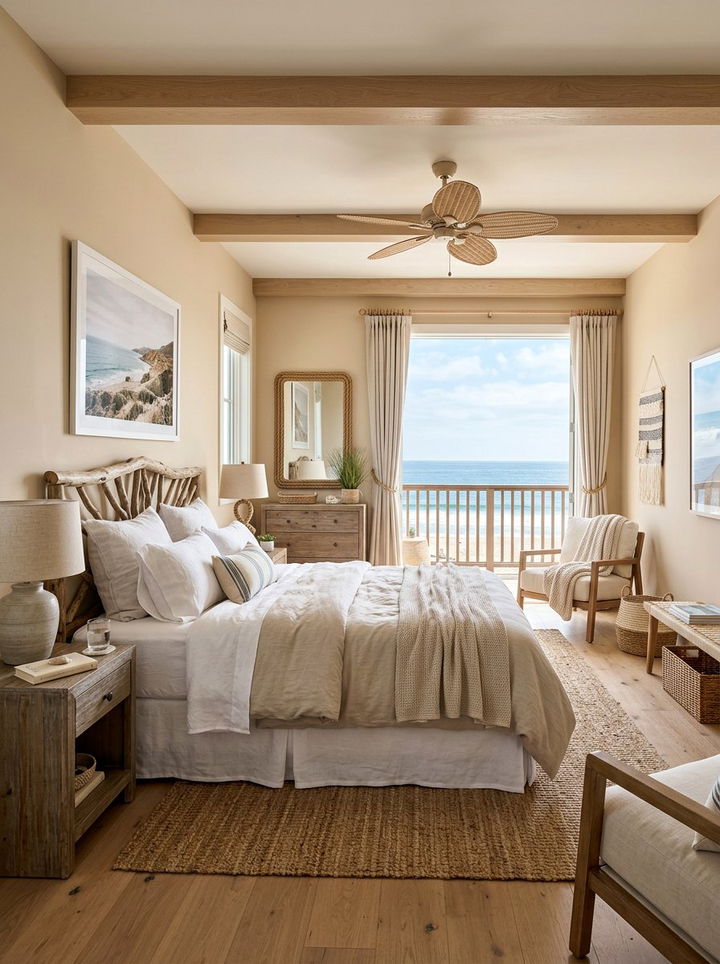 Coastal beige bedroom - 30 beige bedroom design ideas