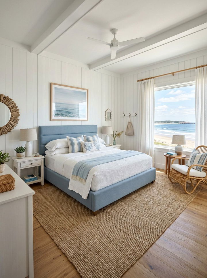Coastal blue bedroom theme - 30 bespoke bedroom ideas