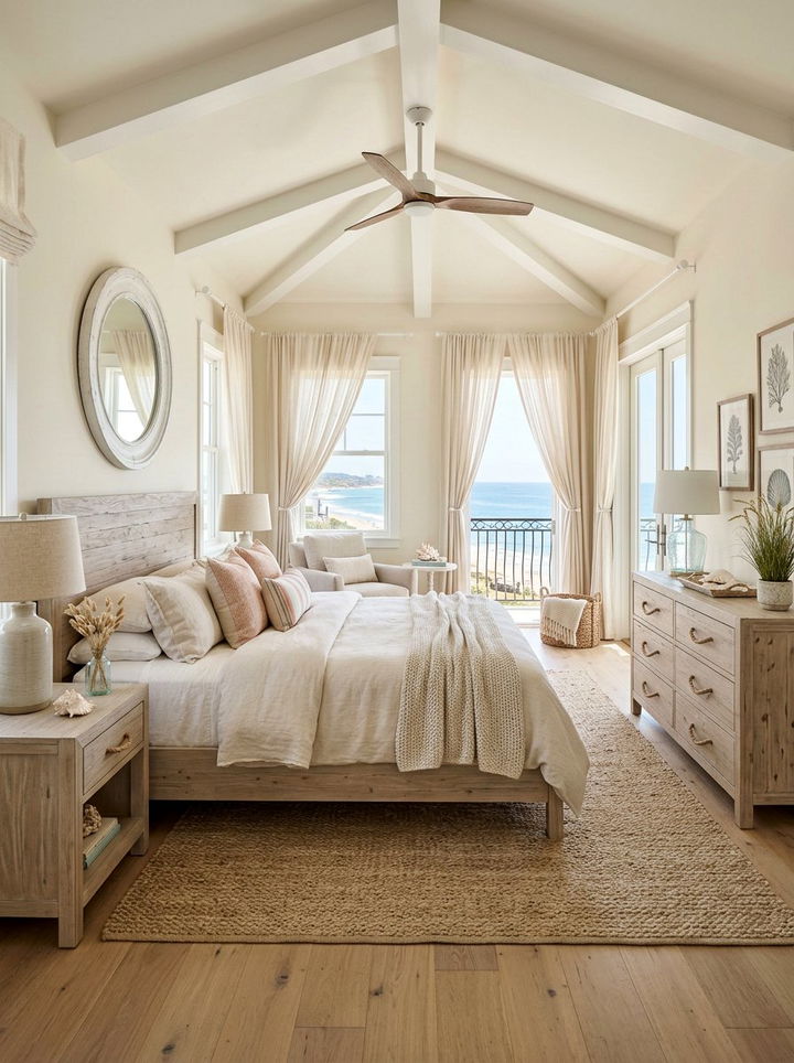 Coastal cream bedroom - 30 cream bedroom decor ideas