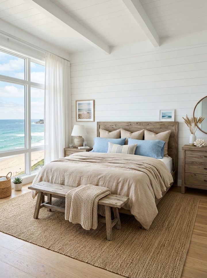 Coastal linen style - 30 linen bedroom ideas