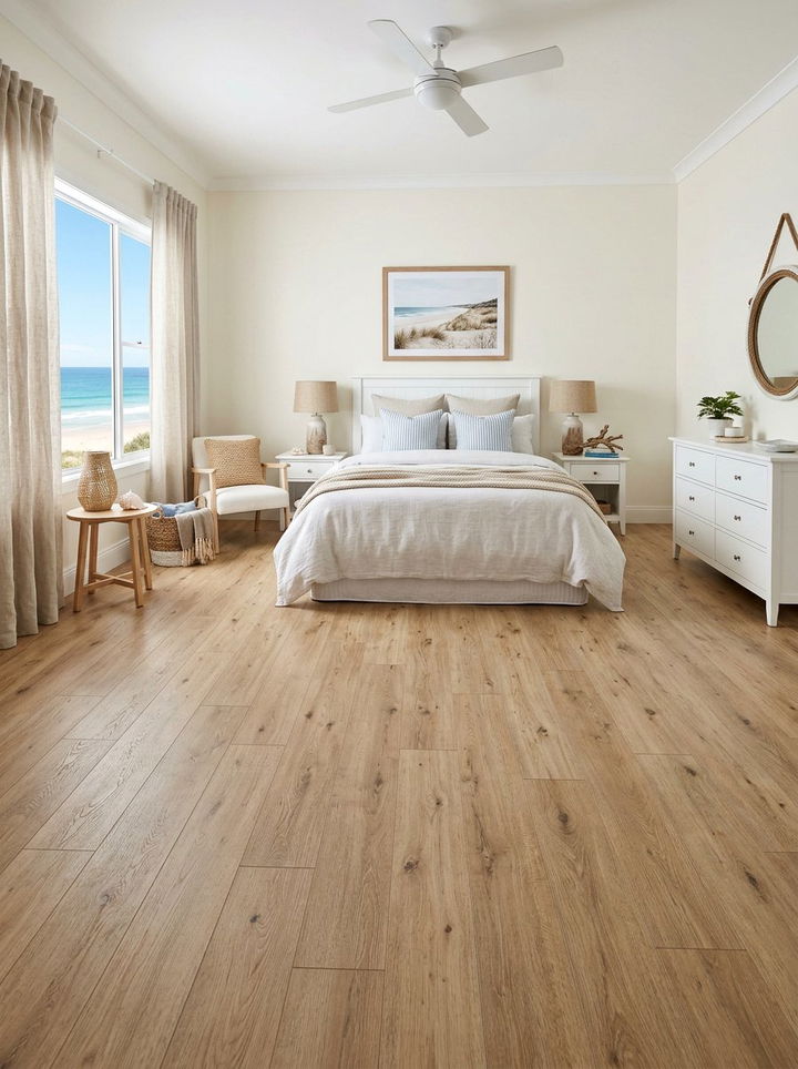 Coastal oak bedroom laminate - 30 bedroom laminate flooring ideas