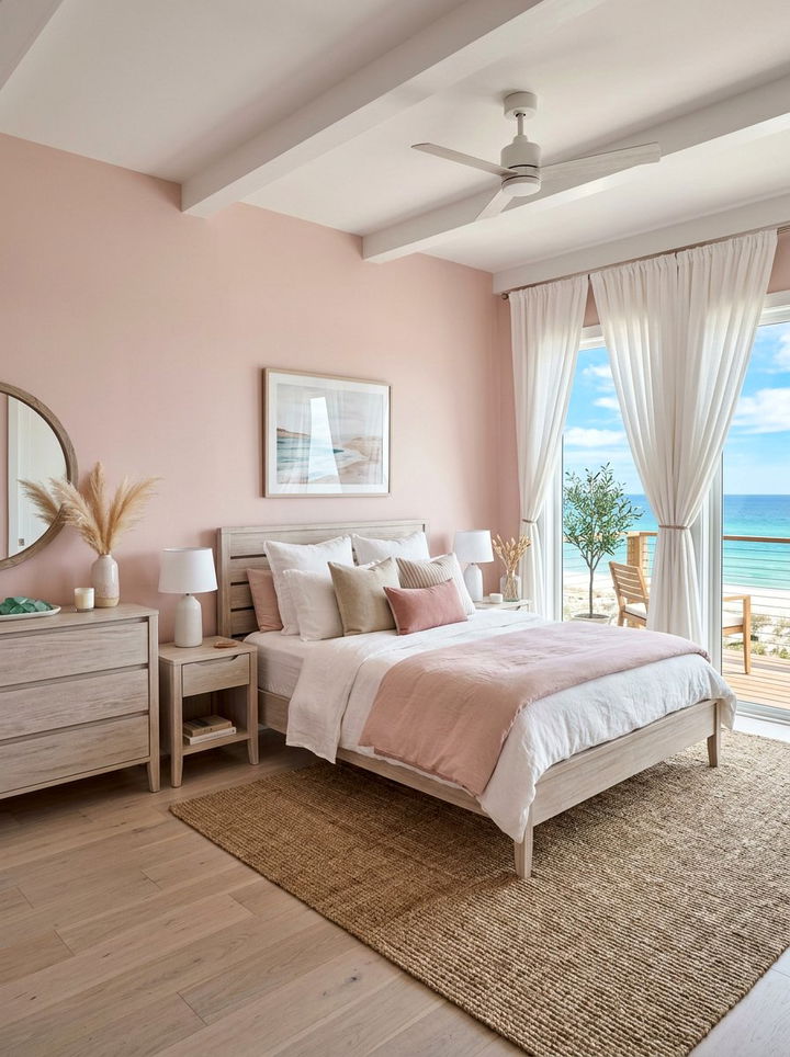Coastal rose pink bedroom - 30 rose pink bedroom ideas