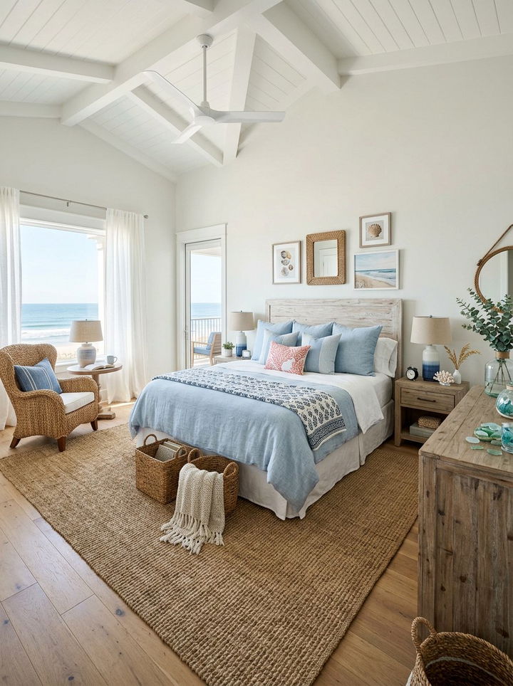 Coastal style master bedroom - 30 empty nester bedroom ideas