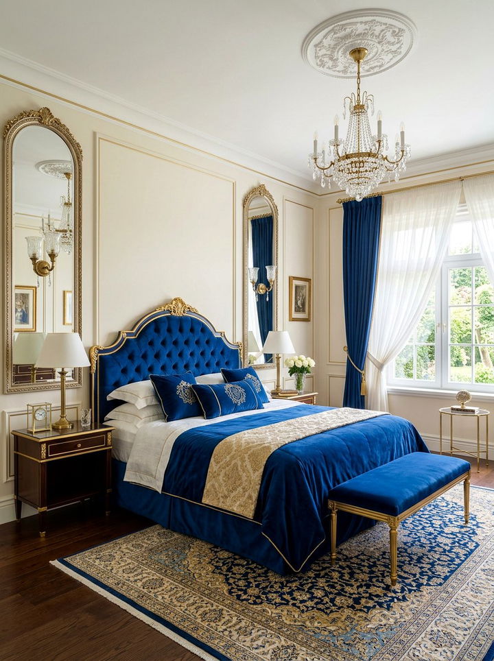 Cobalt Blue And Gold Bedroom - 30 cobalt bedroom ideas