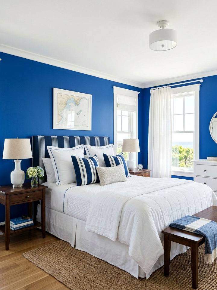 Cobalt Blue And White Bedroom - 30 cobalt bedroom ideas