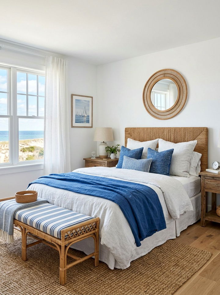 Cobalt Blue Coastal Bedroom - 30 cobalt bedroom ideas