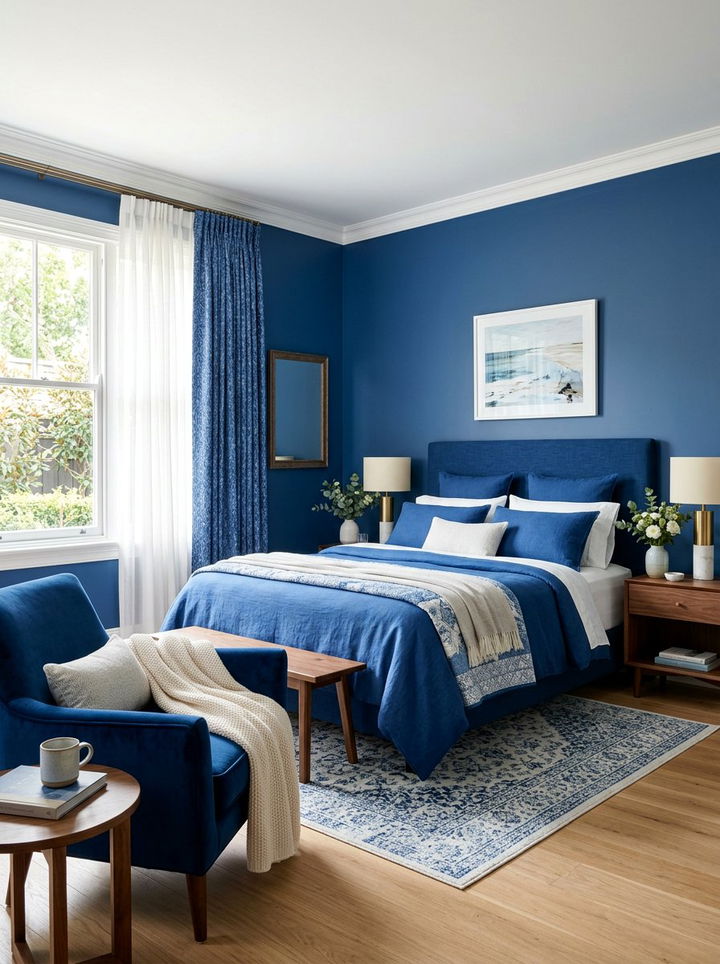 Cobalt Blue Guest Bedroom - 30 cobalt bedroom ideas