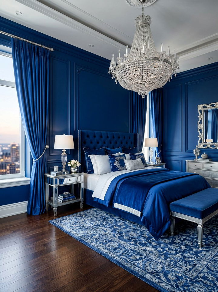 Cobalt Blue Luxury Bedroom - 30 cobalt bedroom ideas