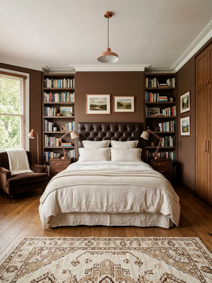 Coffee Brown Bedroom - 30 moody bedroom color ideas