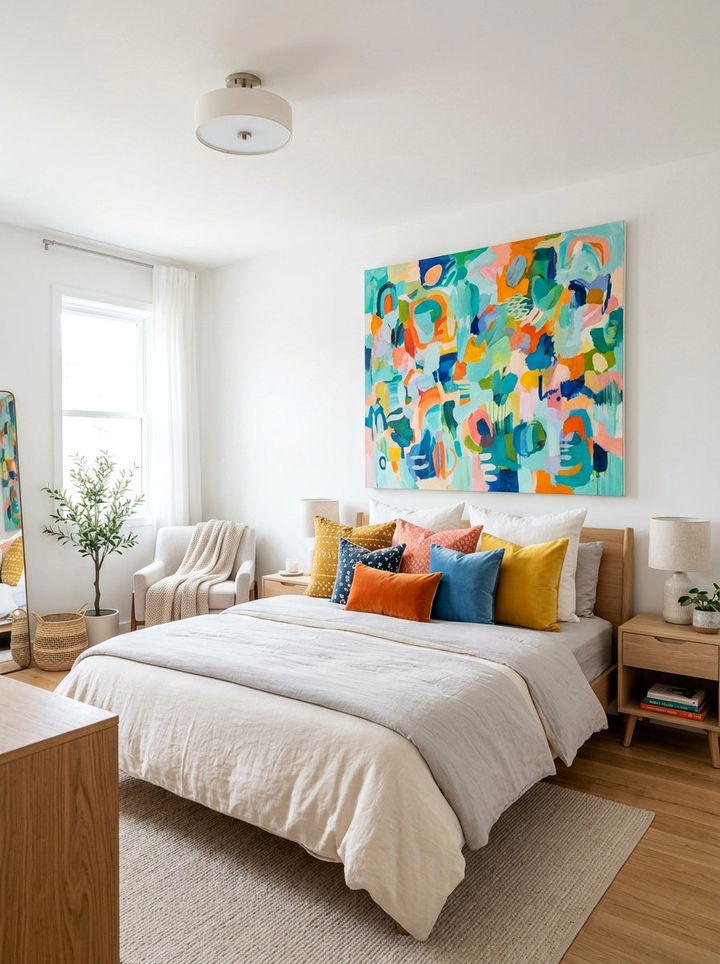 Colorful Bedroom Wall Art - 30 bright bedroom ideas