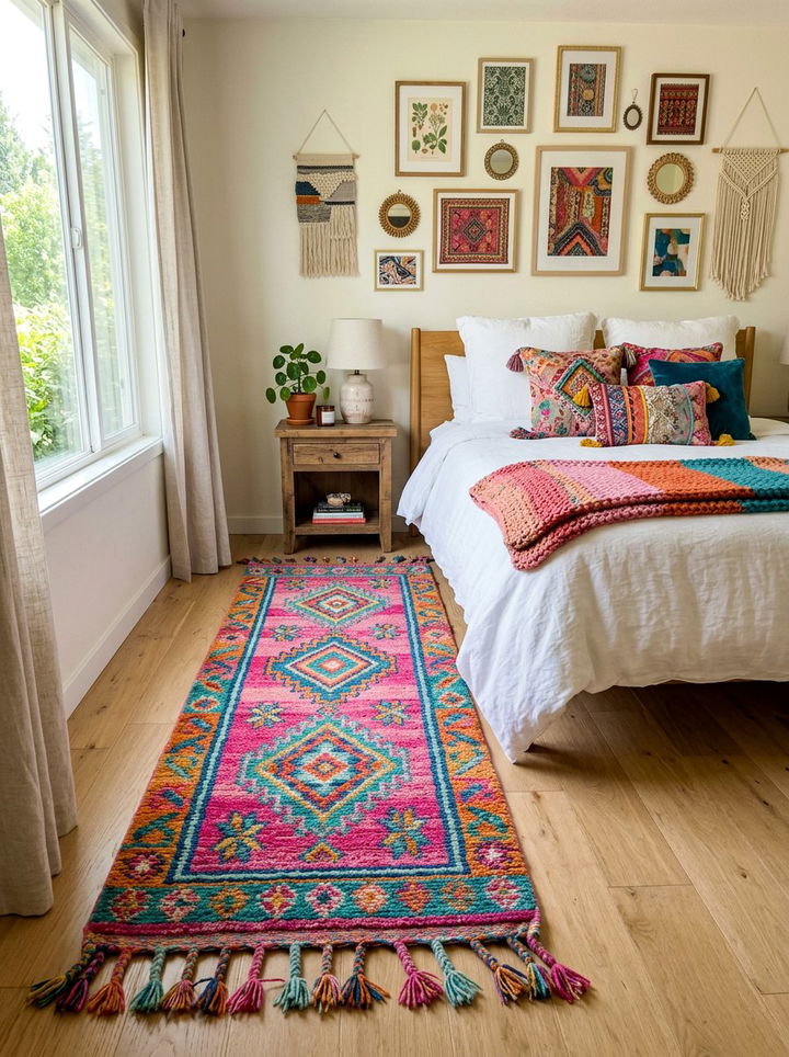 Colorful Boho Runner Rug - 30 bedroom runner rugs
