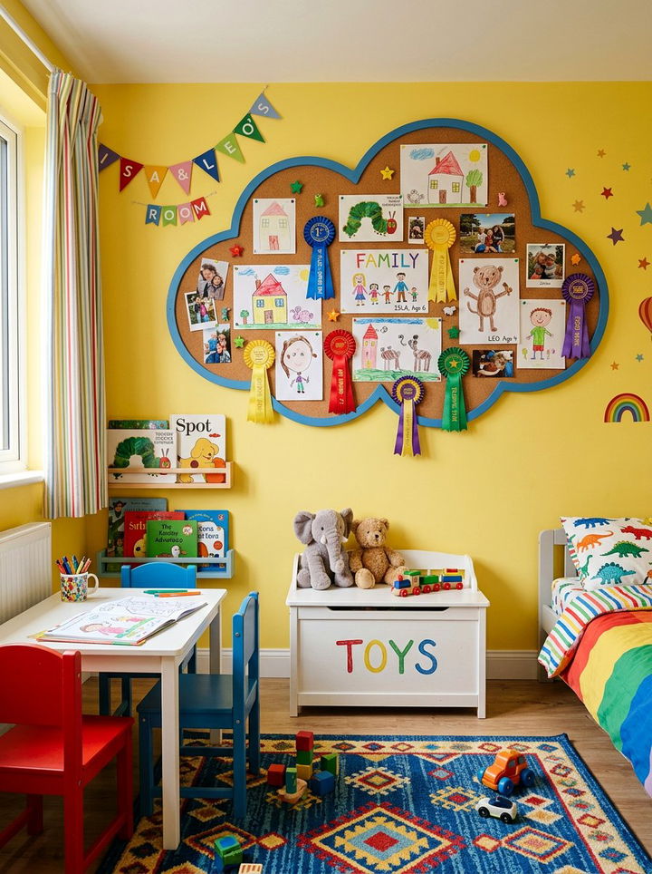 Colorful Kids Cork Board - 30 bedroom cork boards