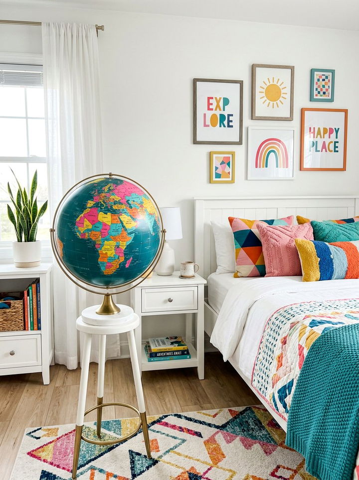 Colorful Map Globe - 30 bedroom globes