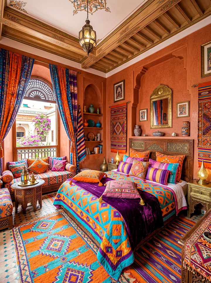 Colorful Moroccan bedroom - 30 Moroccan bedroom ideas