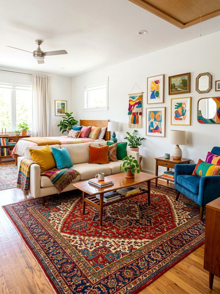 Colorful Persian rug bedroom - 30 bedroom Persian rugs