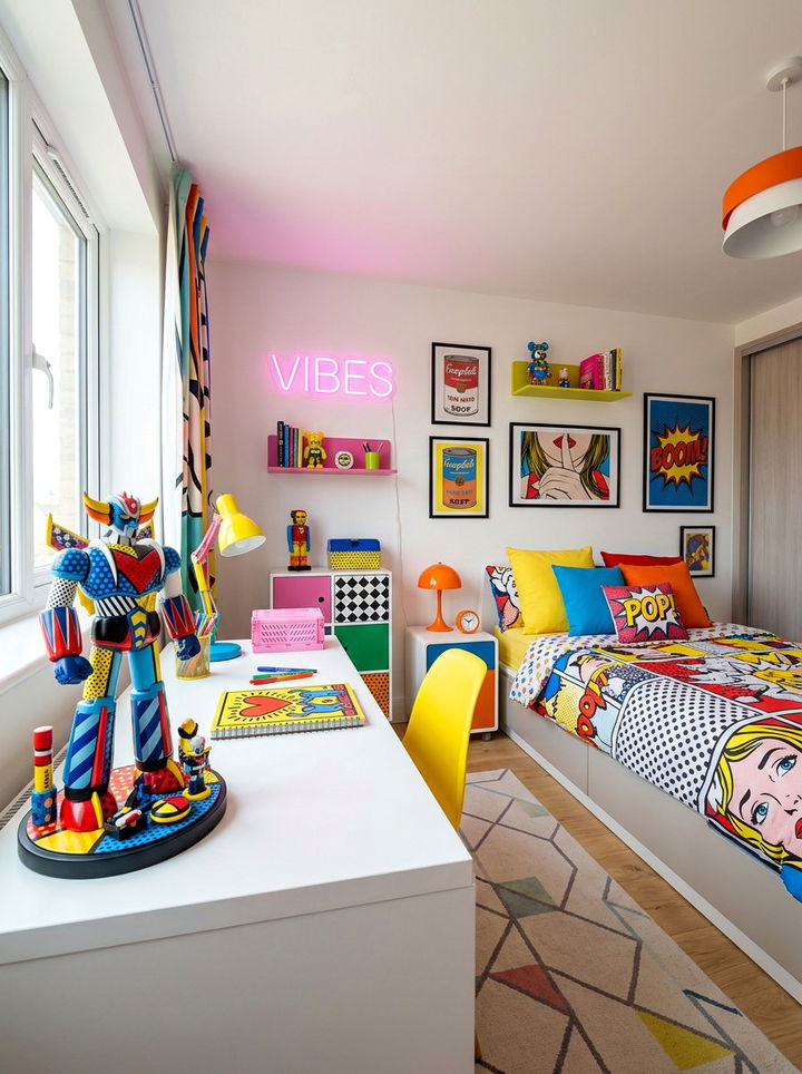 Colorful Pop Art Figurine Bedroom - 30 bedroom figurines