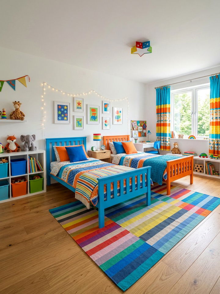 Colorful Shared Bedroom - 30 multi-kid bedroom ideas
