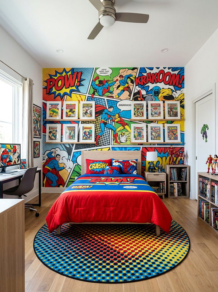 Comic book bedroom - 30 nerd bedroom ideas