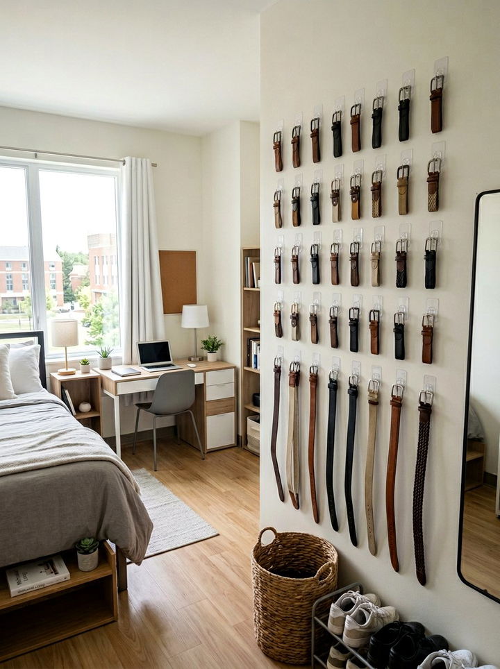 Command Hook Belt Wall - 30 bedroom belt organizers