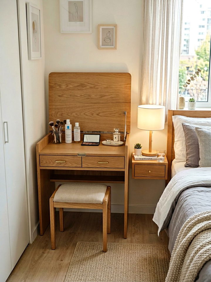 Compact Flip Top Vanity - 30 bedroom makeup vanities