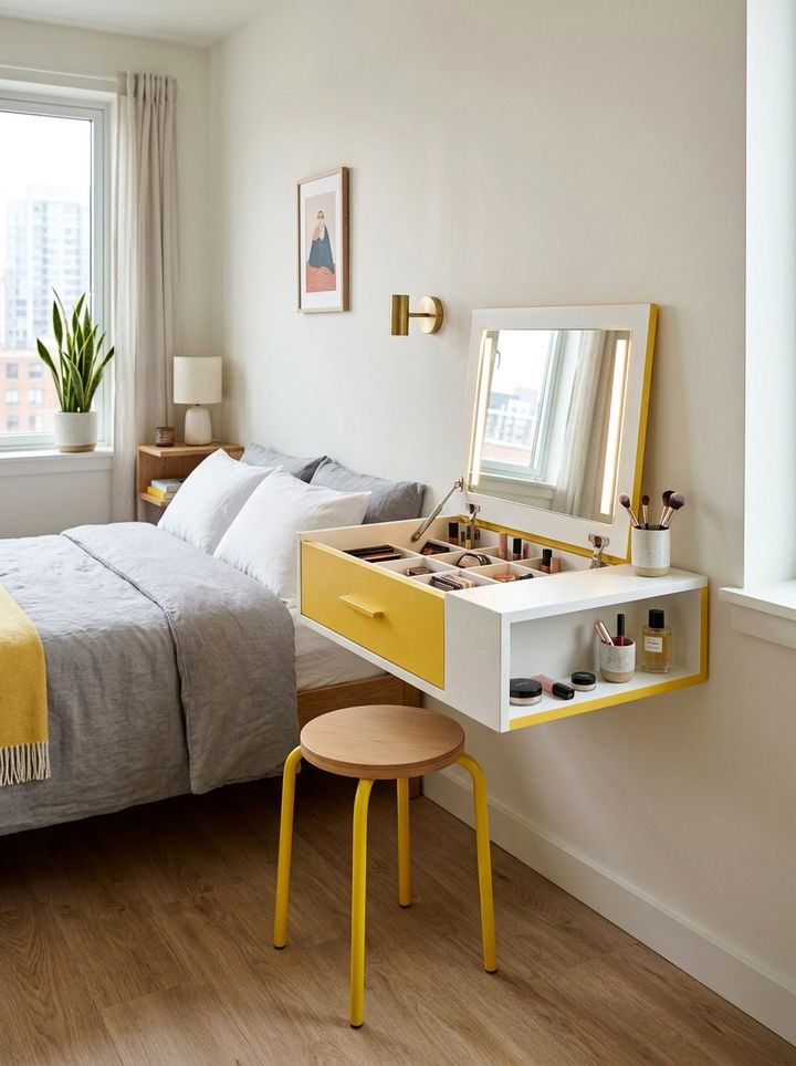 Compact Makeup Vanity For Bedroom - 30 bedroom floating vanity ideas