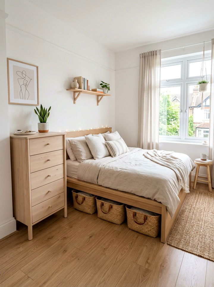 Compact Storage Solution - 30 Korean bedroom ideas