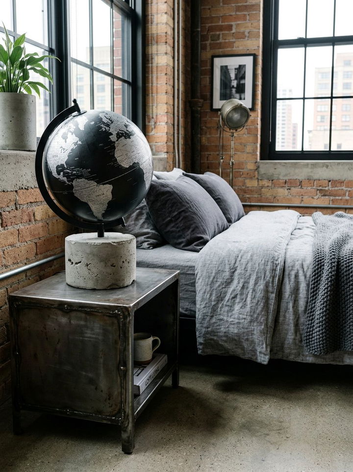 Concrete Base Globe - 30 bedroom globes