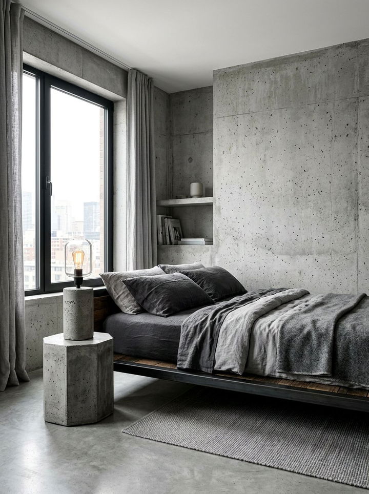 Concrete Base Lamp - 30 bedroom lamps