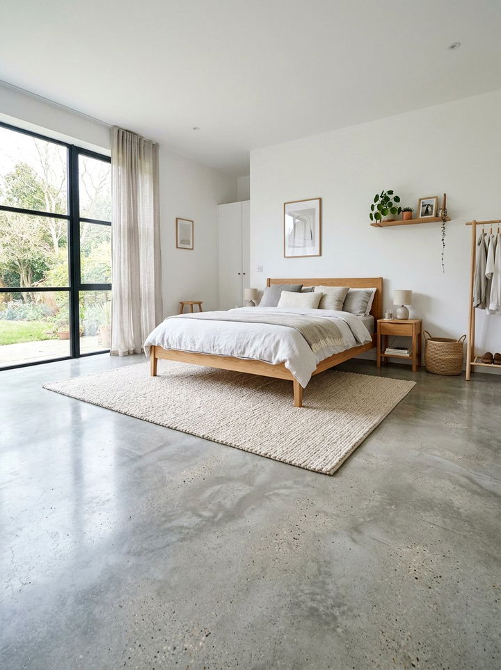 Concrete Bedroom Floor - 30 Norwegian bedroom ideas