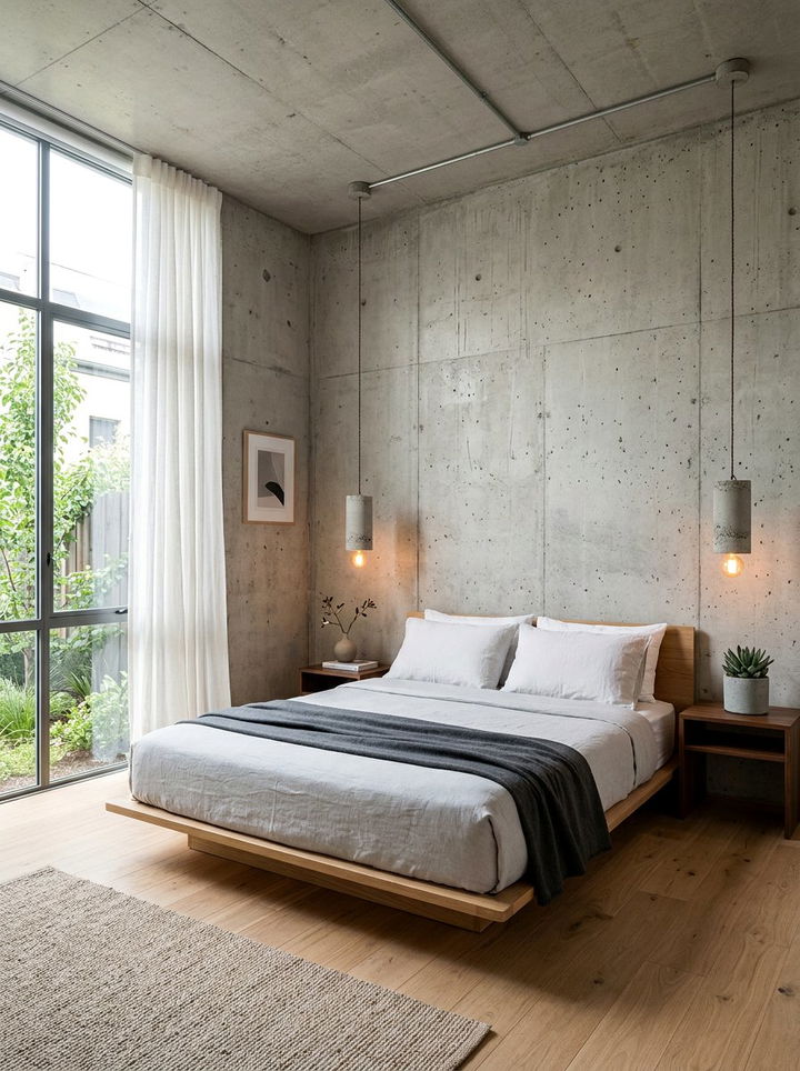 Concrete Bedroom Pendant - 30 bedroom pendant lighting ideas