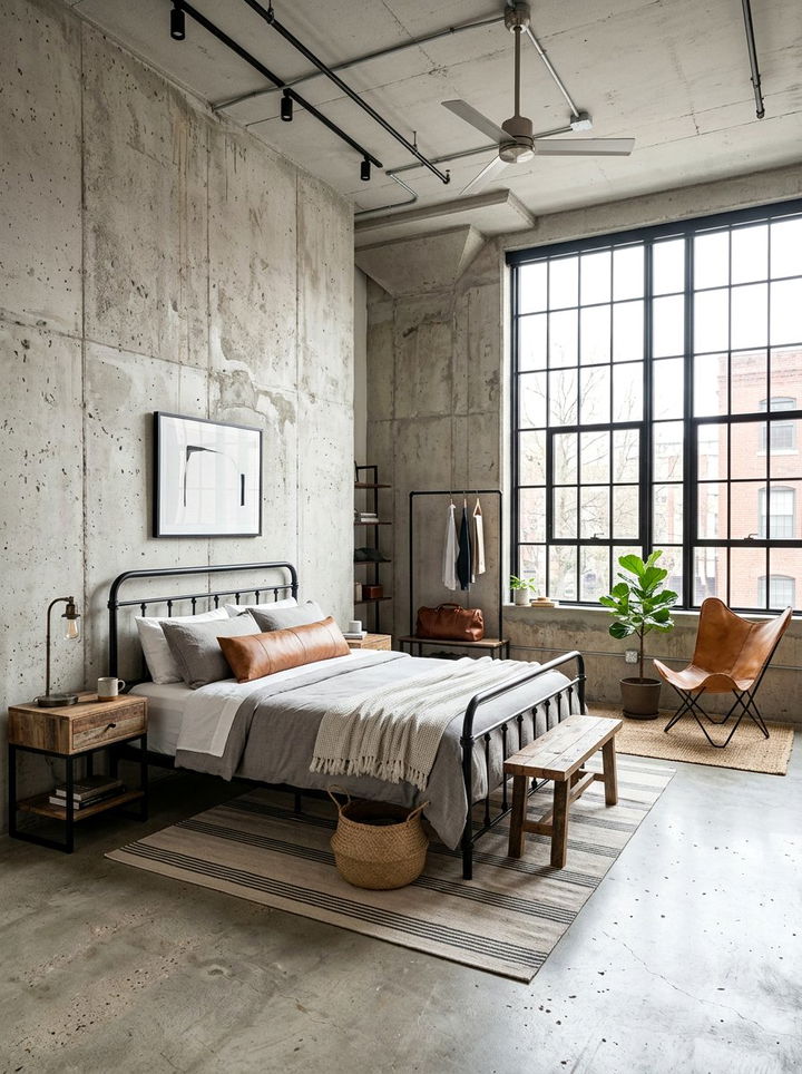 Concrete Effect Wall Panels - 30 bedroom paneling ideas