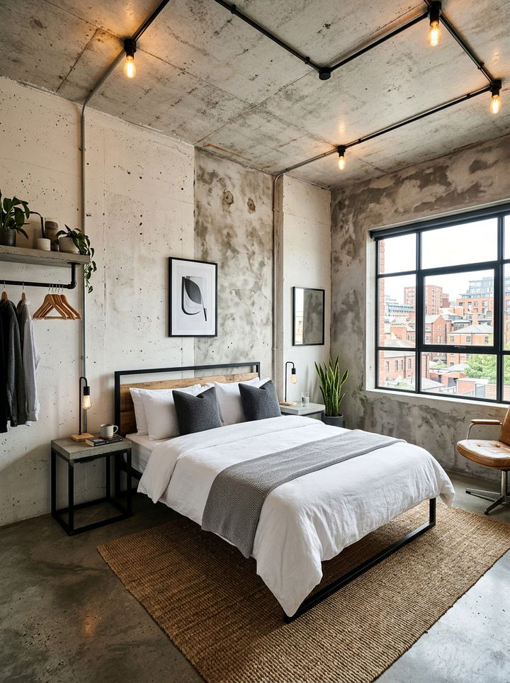 Concrete Gray And White Bedroom - 30 gray and white bedroom color combo