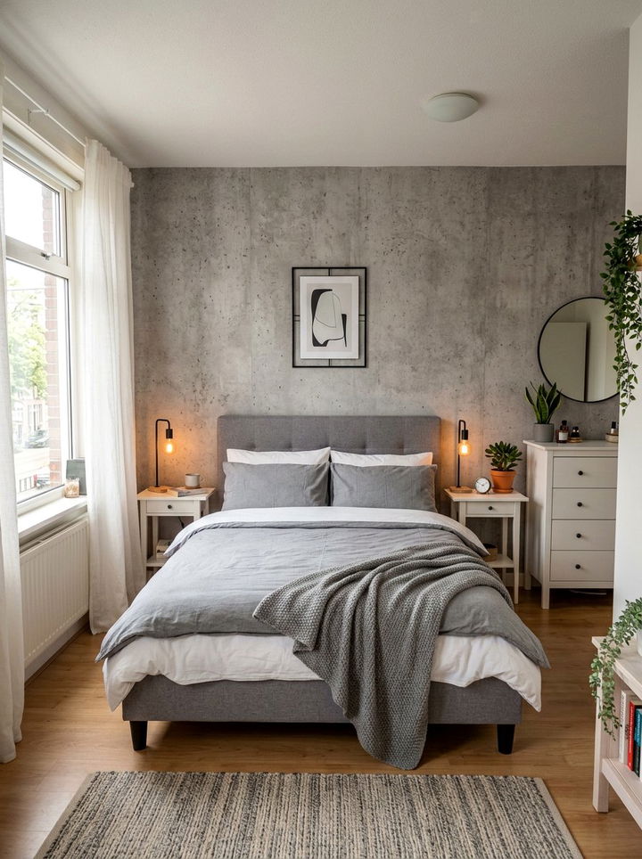 Concrete Wallpaper For Bedroom - 30 concrete wall bedroom ideas