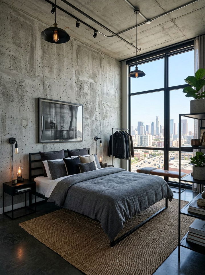 Concrete wallpaper bedroom - 30 bedroom modern wallpapers