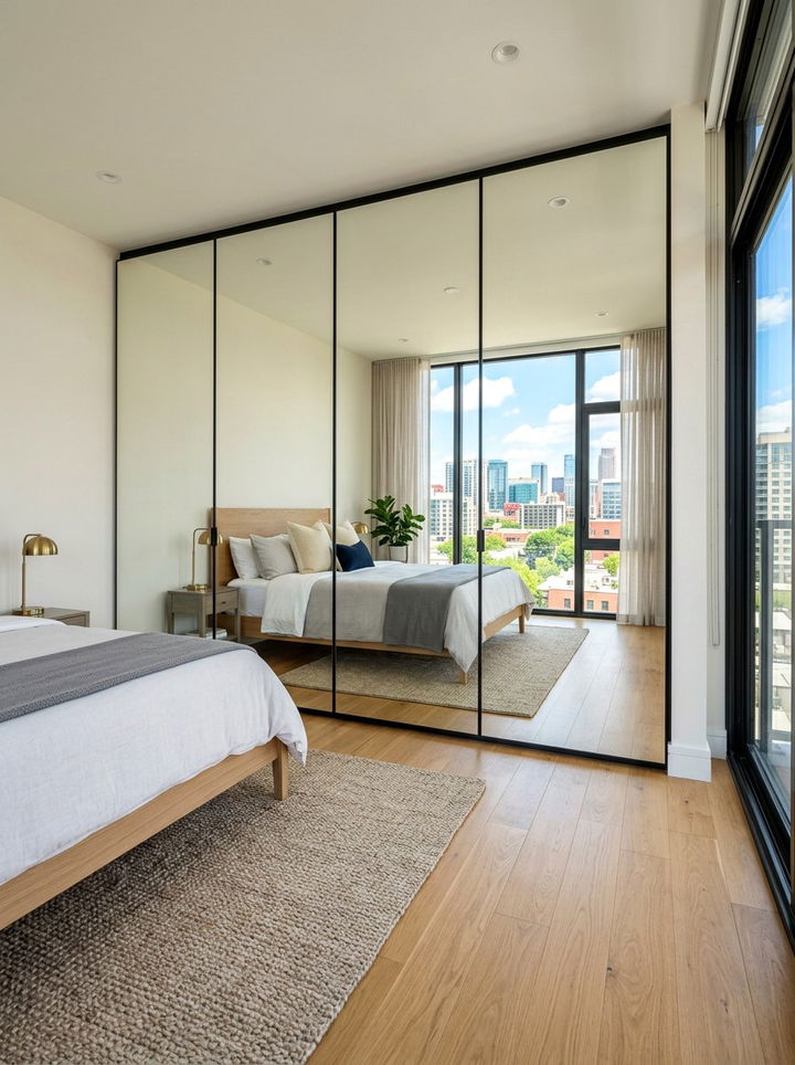 Condo bedroom mirror wall - 30 condo bedroom ideas