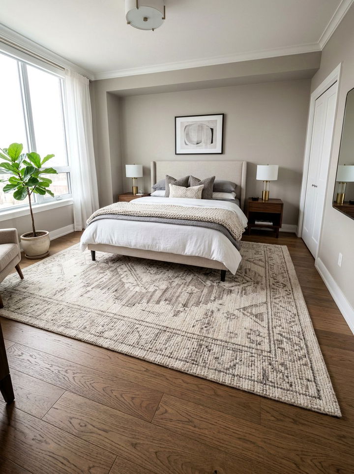 Condo bedroom rug placement - 30 condo bedroom ideas