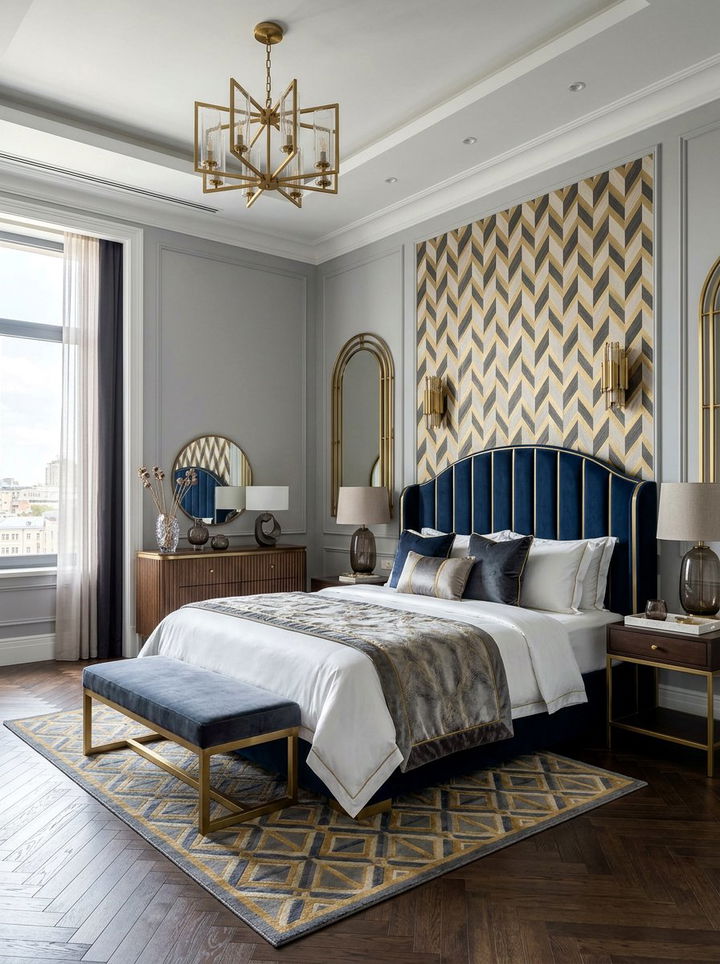 Contemporary Art Deco Bedroom - 30 gender neutral bedroom ideas