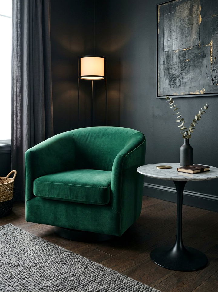 Contemporary Barrel Chair - 30 bedroom chairs