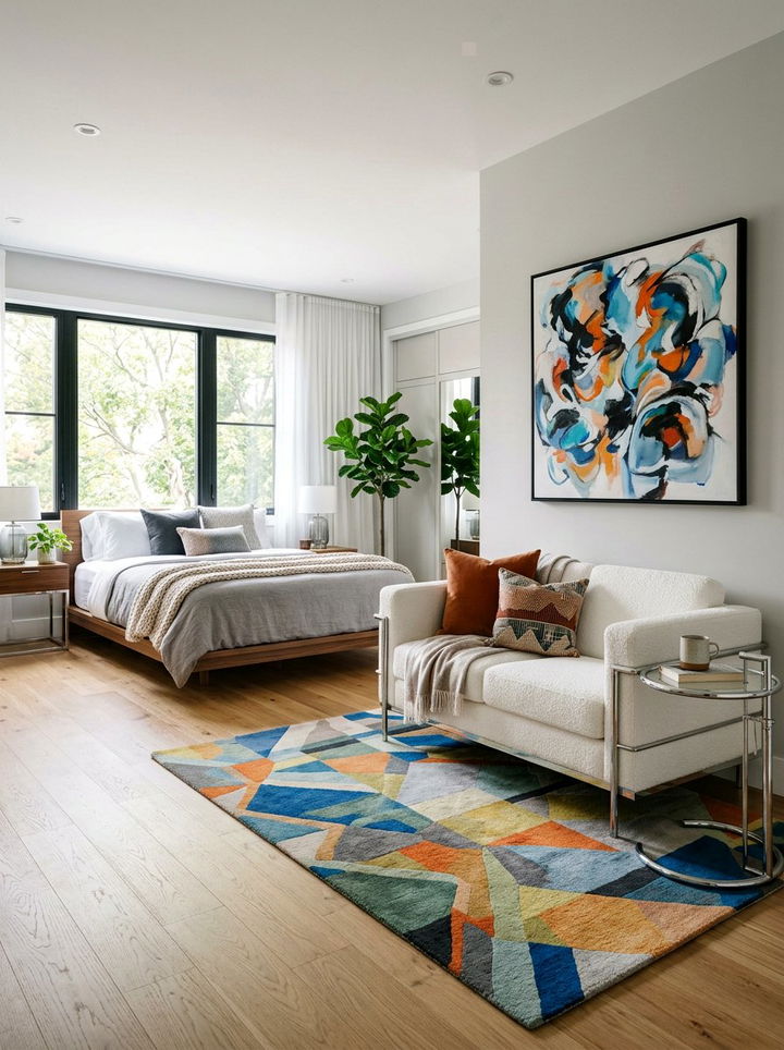 Contemporary Bedroom With Low Profile Loveseat - 30 bedroom loveseats