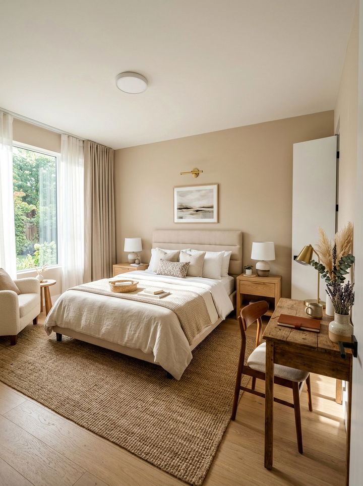 Contemporary Beige Guest Room - 30 contemporary beige bedroom ideas