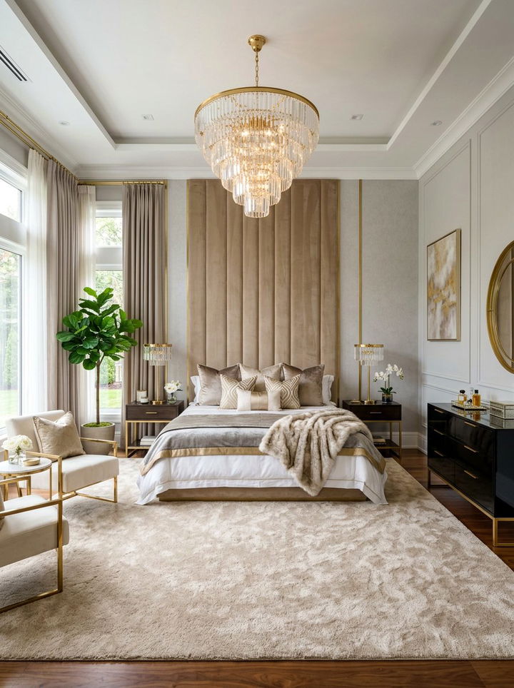 Contemporary Glam Master Bedroom - 30 magazine bedroom ideas