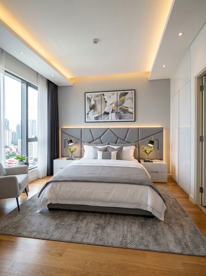 Contemporary Gray And White Bedroom - 30 gray and white bedroom ideas
