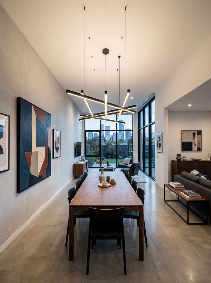 Contemporary Linear Chandelier - 30 bedroom chandeliers