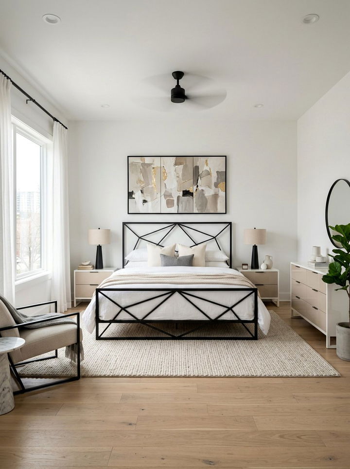 Contemporary Neutral Bedroom - 30 beige and white bedroom ideas