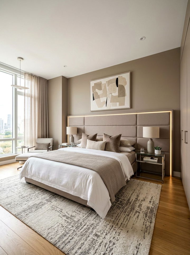 Contemporary Taupe Bedroom - 30 taupe bedroom ideas