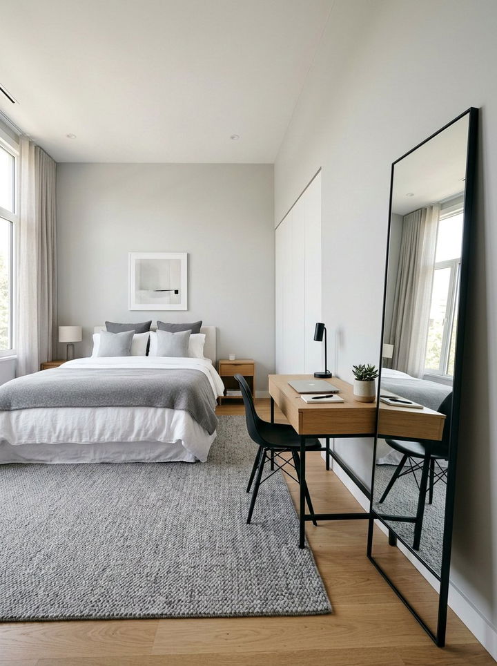 Contemporary Thin Frame Mirror - 30 bedroom full length mirrors