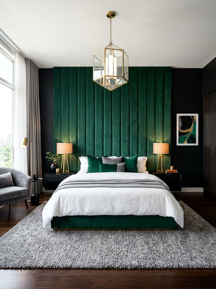 Contemporary Velvet Bedroom - 30 grand bedroom ideas
