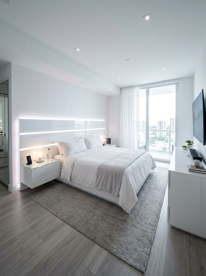 Contemporary White Bedroom - 30 bedroom white bedding ideas
