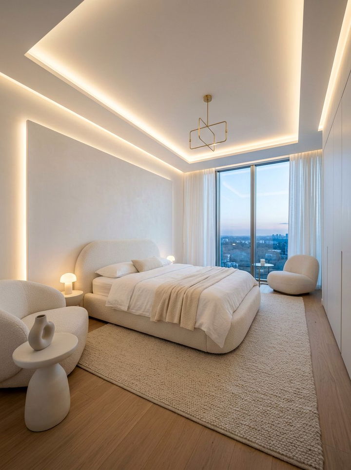 Contemporary White Bedroom - 30 minimalist white bedroom ideas
